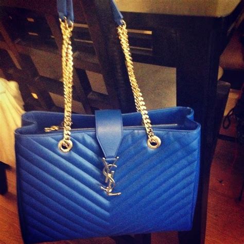 blue ysl handbag|royal blue ysl bag.